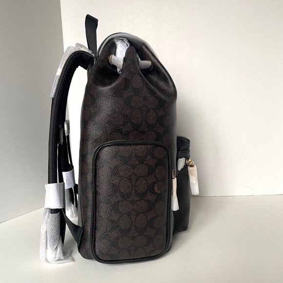 Coach CZ187 Baby Diaper Backpack Brown Signature Canvas Leather w/ Changing Pad - Picture 5 of 12